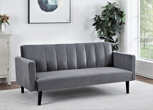 Velvet convertible futon - 72",